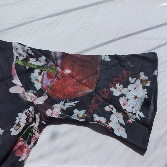 Pacha 1966 Sweet Cherry Tie V Neck Dress S - Picture 11 of 14